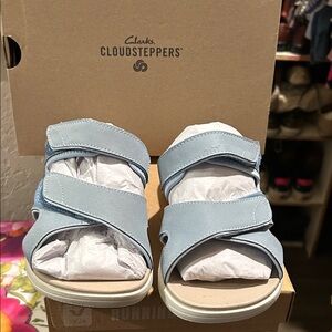 Clarks Cloudsteppers Light Blue Sandals